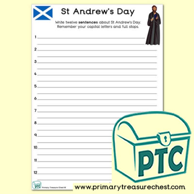 St Andrew's Day Sentence Worksheet
