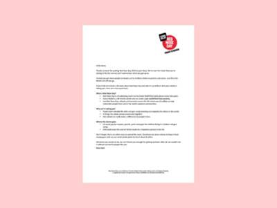 Letter to Parents about Red Nose Day
