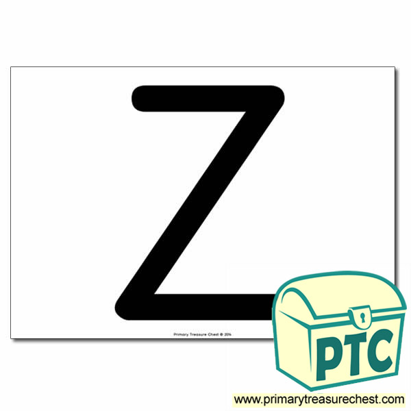 'Z' Uppercase Letter A4 poster  (No Images)