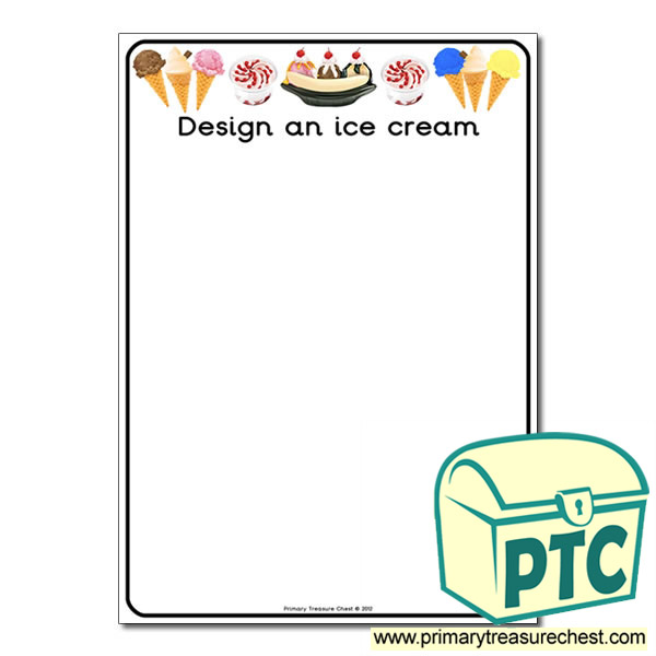 Design your Own Ice Cream Worksheet