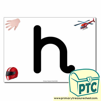  'h' Lowercase  Letter A4 Poster containing high quality realistic images.