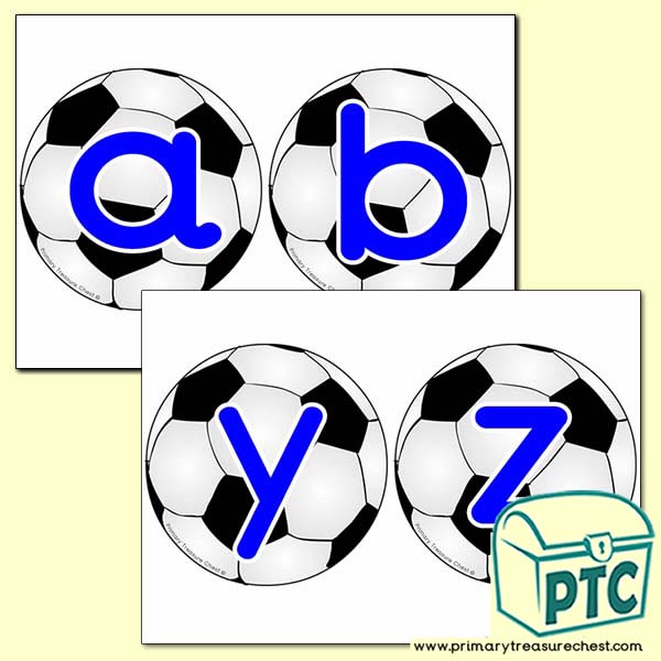 Football Themed Alphabet Cards (lower case)