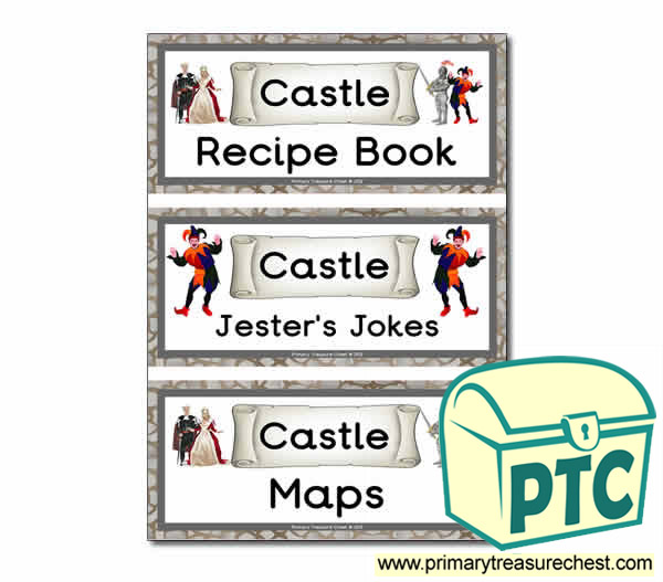 Medieval Castle Role Play Book Covers / Labels