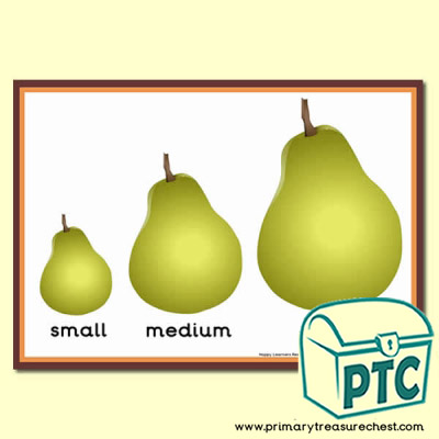 Pears Themed Different Sizes Poster