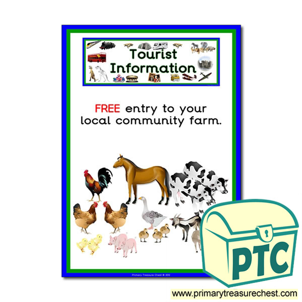 Tourist Information Community Farm Themed Poster