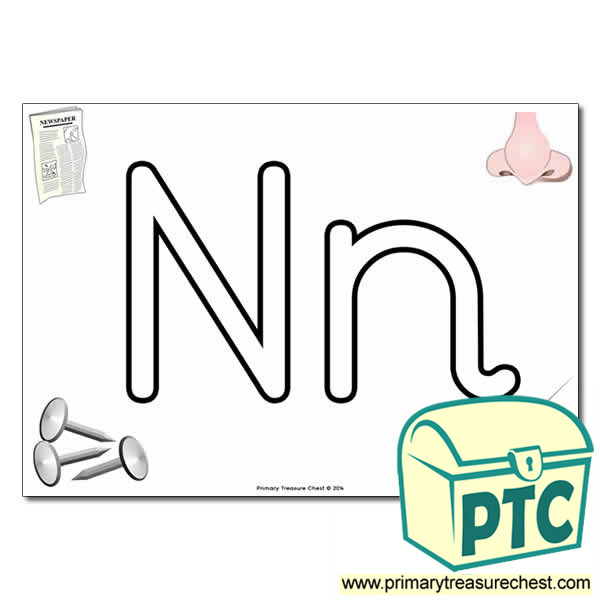  'Nn' Upper and Lowercase Bubble Letters A4 Poster, containing high quality, realistic images