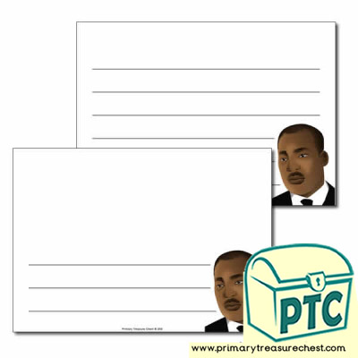Martin Luther King Jr Themed  Landscape Page Border/Writing Frame (wide lines)