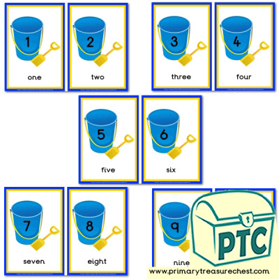 Bucket and Spade Number Line 1-10