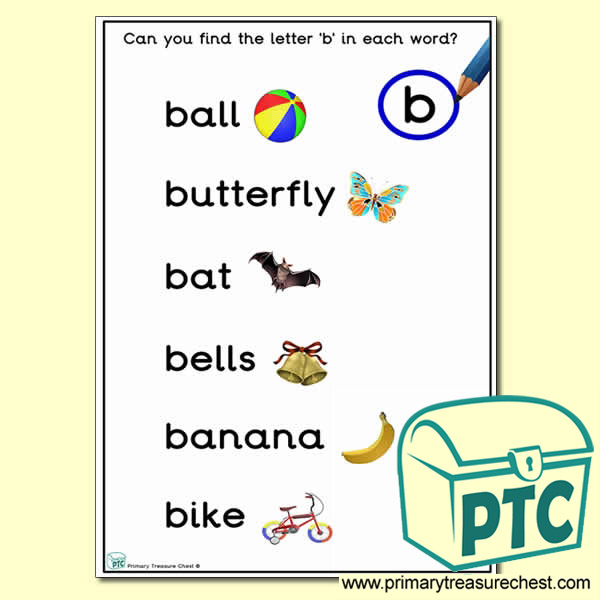 Find the Letter 'b' Activity Sheet