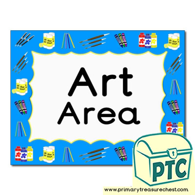 Art Area Classroom Sign