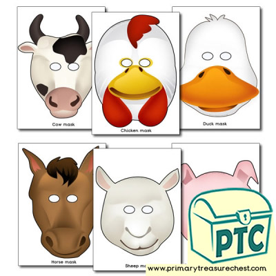 Farm Animals Role Play Masks