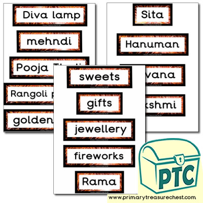 Diwali Display Words