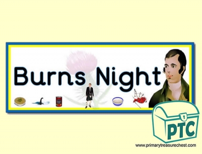 'Burns Night' Display Heading / Classroom Banner