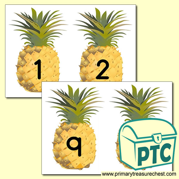 Pineapple Themed Number Line 0-10