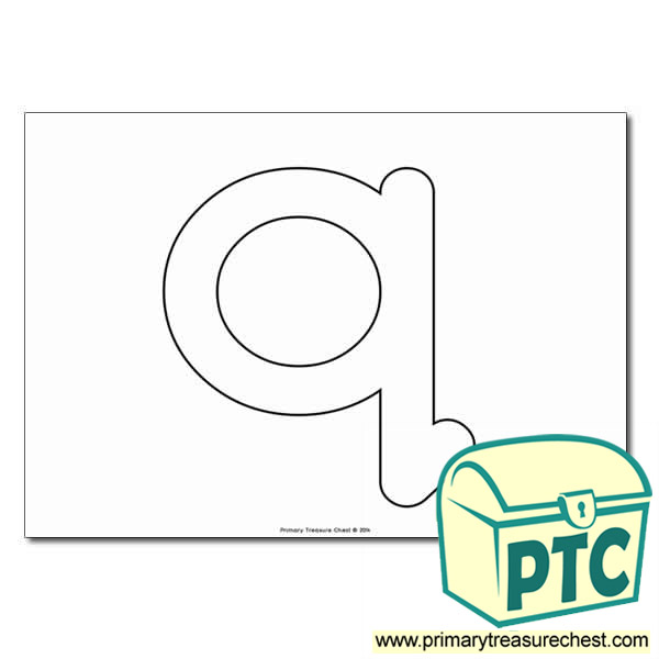 'q' Lowercase Bubble Letter A4 Poster - No Images
