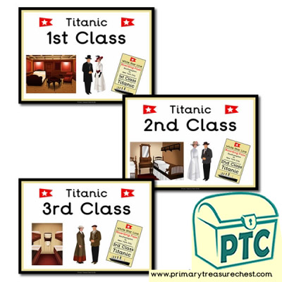 Titanic Themed Display Signs