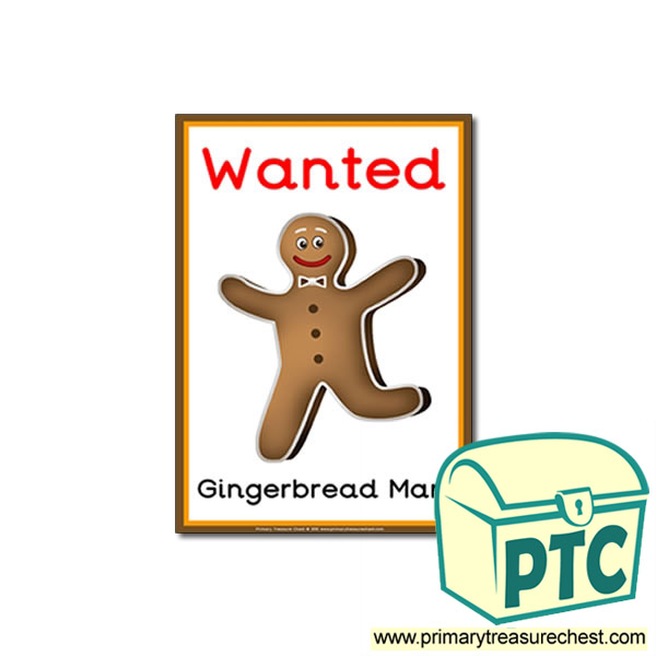 Wanted Poster- The Gingerbread Man