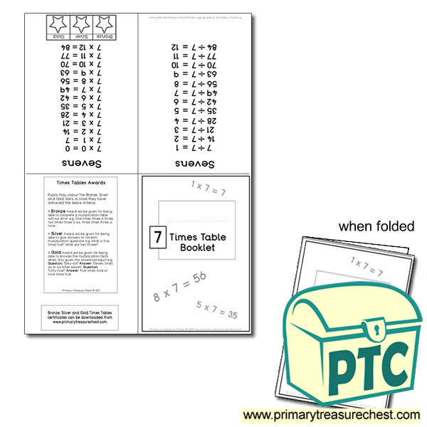 Seven Times Table Booklet