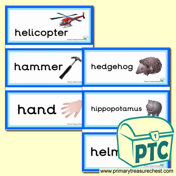 Letter 'h'  Themed Flashcards