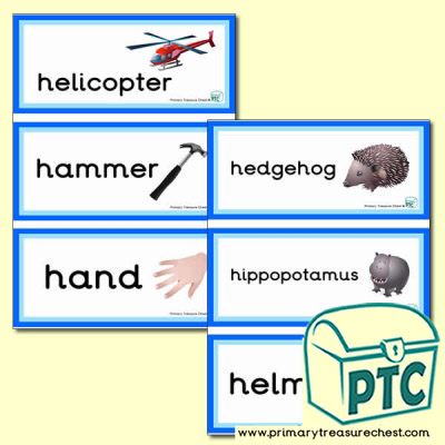 Letter 'h'  Themed Flashcards