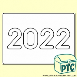 '2022' New Year’s Themed Play Dough Mat