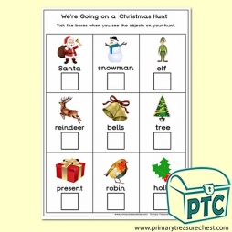 We're Going on a Christmas Hunt Activity Sheet