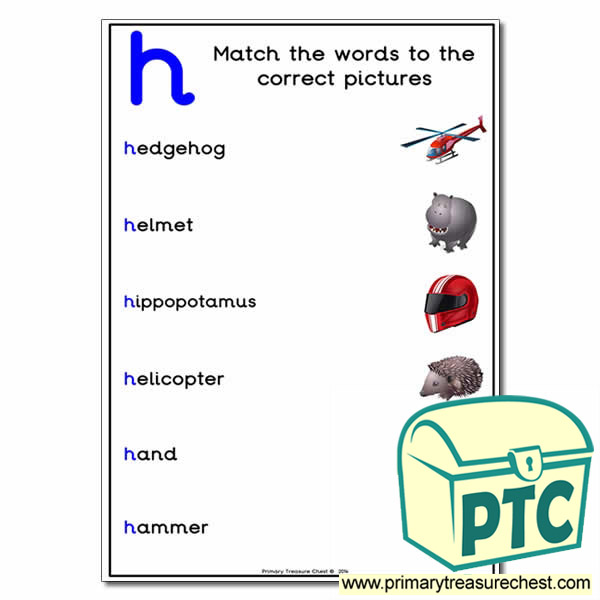 Match the 'h' Themed Words to the Pictures