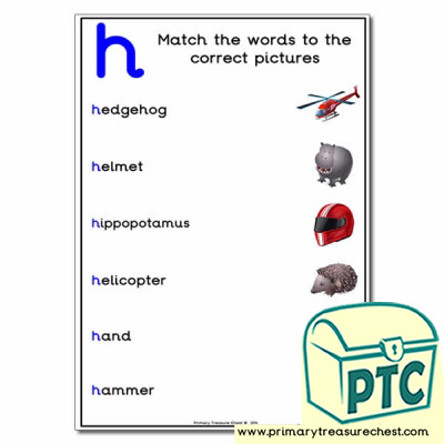 Match the 'h' Themed Words to the Pictures