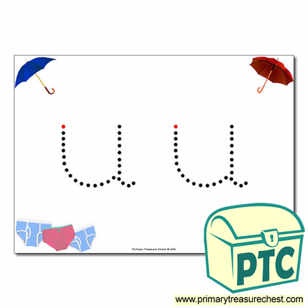 'u' Lowercase Letter Formation Activity - Join the Dots 