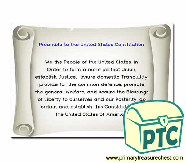 Constitution Preamble Poster