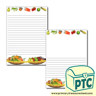 Harvest Page Border/Writing Frame (narrow lines)