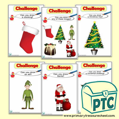 Christmas Themed ICT Challenge Cards