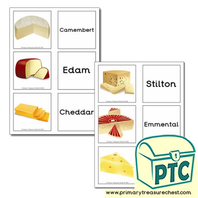 Cheese Themed Matching Cards