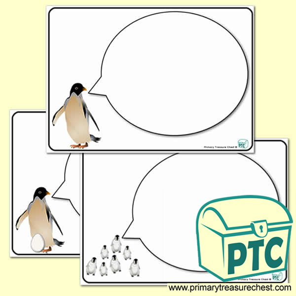 Penguin themed Speech Bubble Worksheet - Penguin Awareness Day Resources
