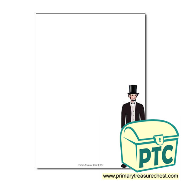 Abraham Lincoln Page Border/Writing Frame (no lines)