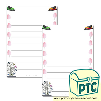Fairground Page Border/Writing Frame (wide lines)