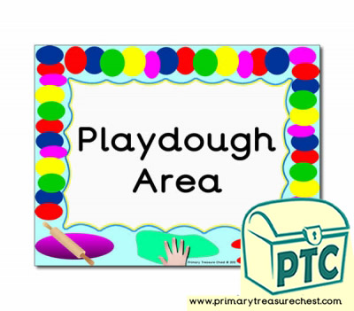 Playdough Area Classroom Sign