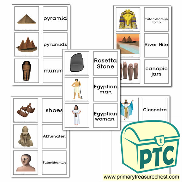 Ancient Egypt Themed Matching Cards