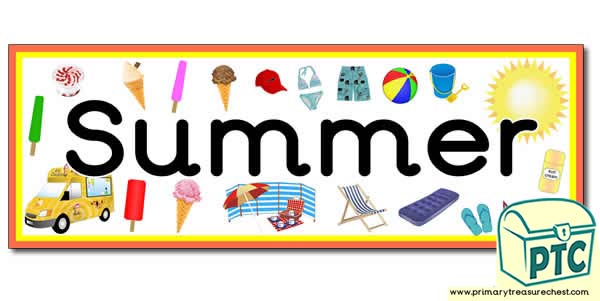 'Summer' Display Heading/Banner