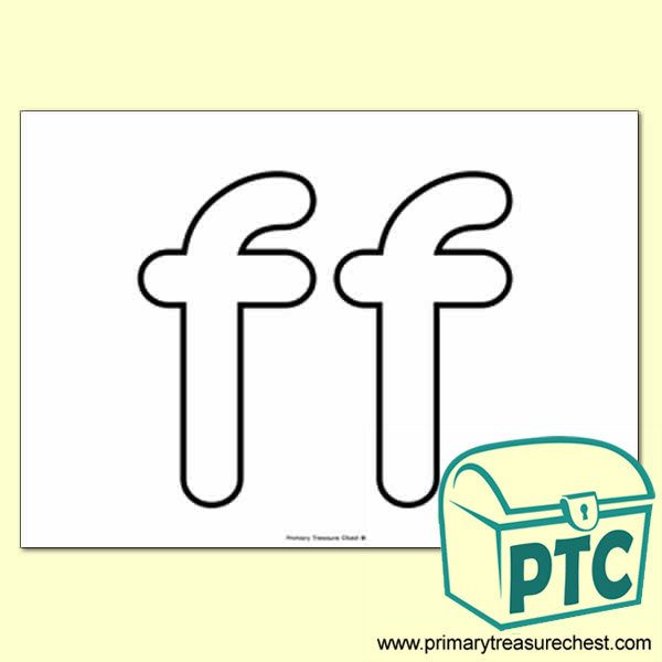 'ff' Bubble Letter A4 Poster - No Images