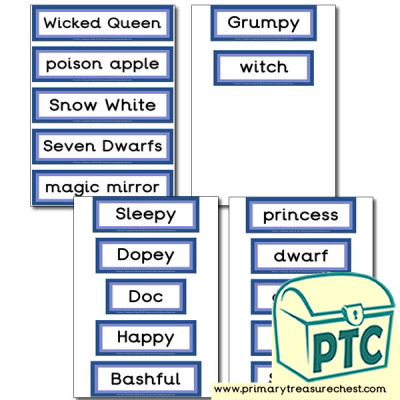 Display Words- Snow White and The Seven Dwarfs