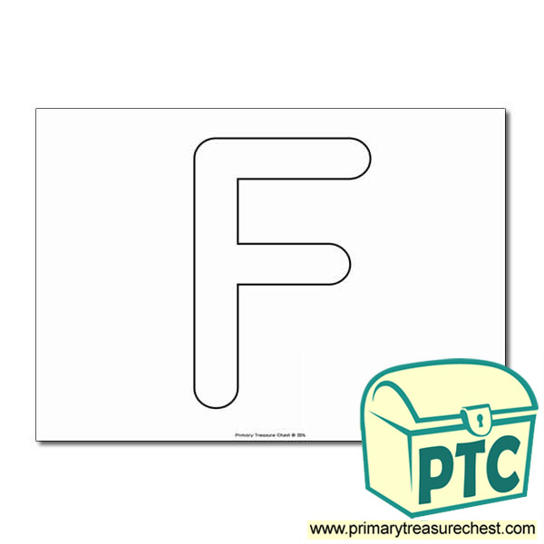 Uppercase Letter 'F' Bubble  A4 Poster - No Images. 