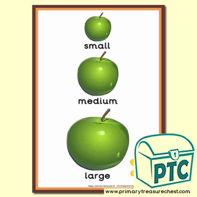Apple Themed Different Sizes Poster