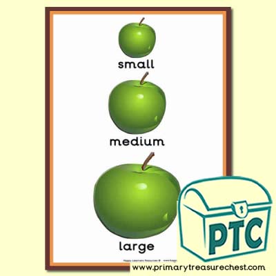 Apple Themed Different Sizes Poster