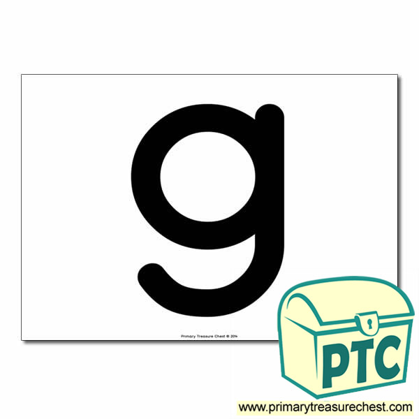 'g' Lowercase Letter A4 poster  (No Images)