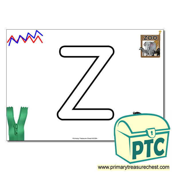 'Z' Uppercase Bubble Letter A4 poster with high quality realistic images