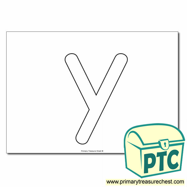'y' Lowercase Bubble Letter A4 Poster - No Images