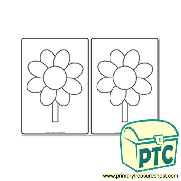 Scissor Control -Flowers  Colour and Cut  - Teacher Worksheets
