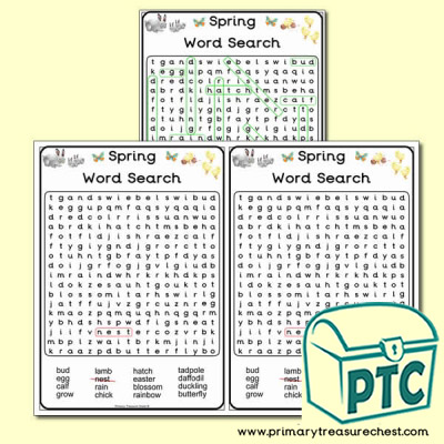 A5 Spring Word Search