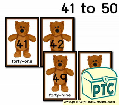 Bear Number Line 41-50